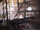 in der Kirche in B&ouml;senrode wird schwer gebaut! (TA)
