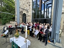 Der 1. FC Südharz am Sonntag, 10.7.22 an der Frauenbergkirche in Nordhausen - Leitung Viola Kremzow (V. Kremzow)