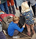 Alle Generationen greifen zur Bürste (Foto: R. Englert)