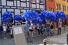 Anlässlich des 500. Reformationsjubiläums sollten zahlreiche Ballons mit "Mutmach-Sprüchen", die die Gottesdienstbesucher formuliert hatten in den Himmel geschickt werden (Foto: M. Schwarze)