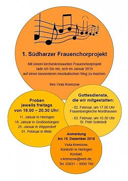 Plakat Frauenchor-Projekt  (Foto: Regina Englert)