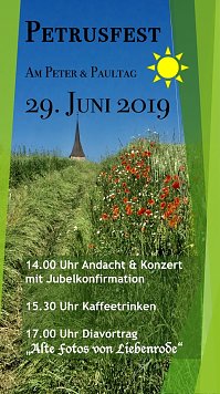 Plakat Petrusfest 2019 (Foto: Sabine Wegner)