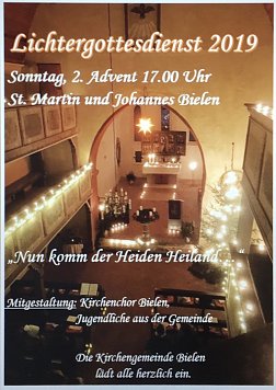 Lichtergottesdienst 2019 (Foto: Kirche Bielen)