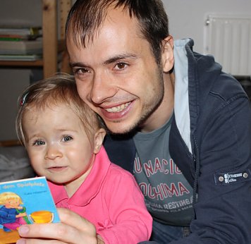 Schäfchen mit Papa (Foto: Mund)