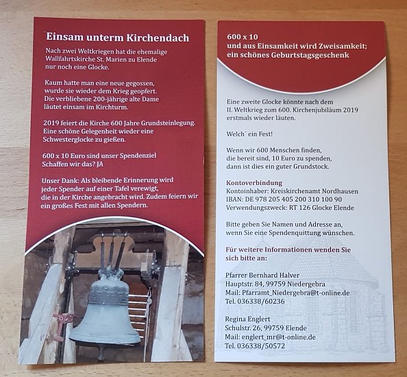 Flyer von Max Schwarze für die Spendensammlung  (Foto: Regina Englert)