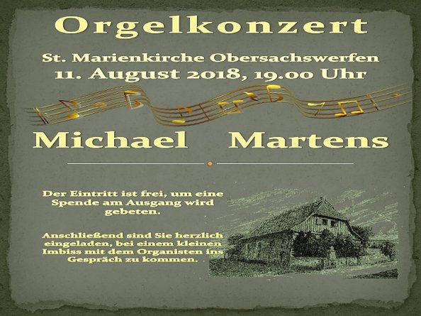 Plakat Orgelkonzert 2018 (Foto: Wegner)