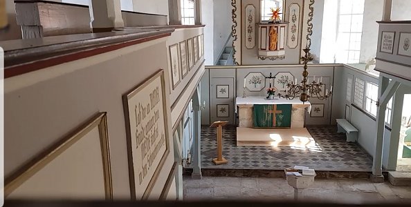 12 Uhr, am 25.3.2020 Glockengeläut und Gebet in der Rosenkirche zu Elende  (Foto: Regina Englert)