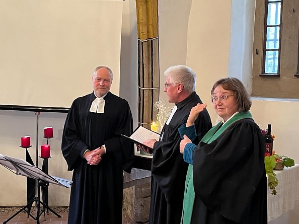 Cornelia Georg hier bei ihrer Dienst-Einführung in Mühlhausen  (Foto: A. Schwarze )