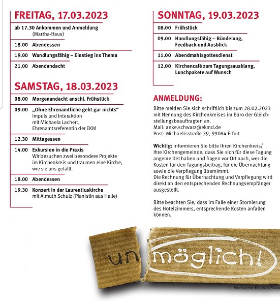 Programm (Foto: EFiM)