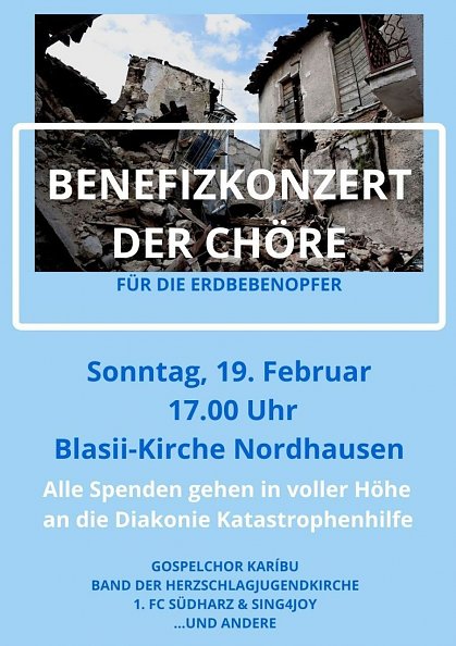 Plakat Benefizkonzert  (Foto: R. Englert)