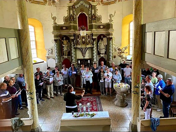 Probe in der Kirche  (Foto: Instagram St. Nikolai Trebra)