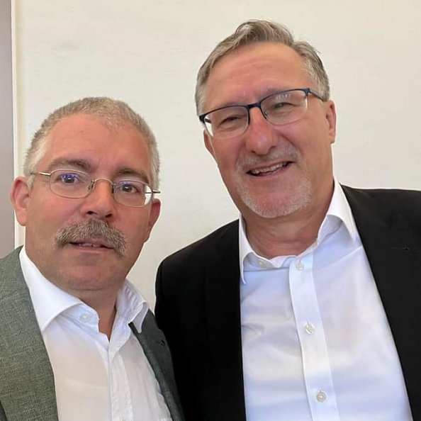 Superintendent Andreas Schwarze und der neue Mühlhäuser Superintendent Christian Beuchel (Foto: A. Schwarze )