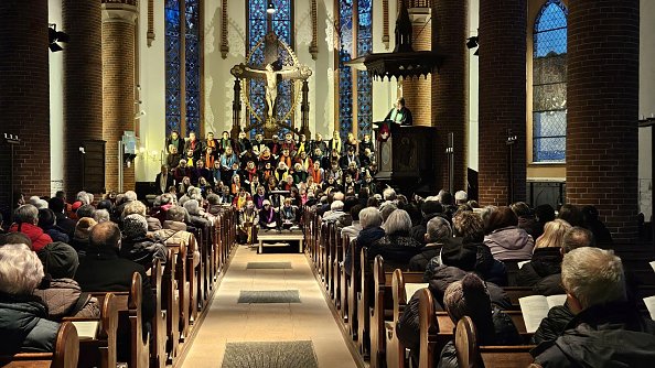 Gottesdienst in Ilfeld mit dem 1. FC S&uuml;dharz (Foto: Regina Englert)