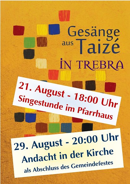 Plakat Taize (Foto: Norbert Patzelt)