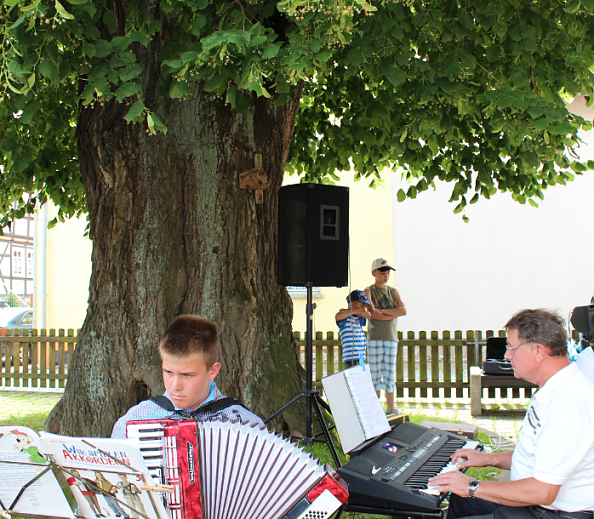 Der 13-jährige Erik Stitz begeisterte sein Publikum am Akkordeon; Foto: Birgit Eckstein (Foto: Birgit Eckstein)