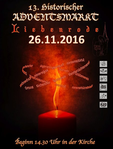 Plakat Adventsmarkt Liebenrode 2016 (Foto: Sabine Wegner)