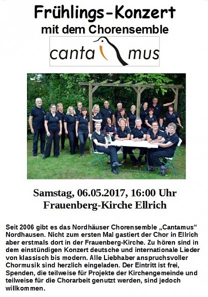 Plakat Cantamus in Ellrich (Foto: Cantamus)