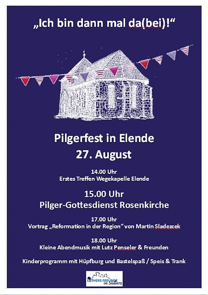 Plakat Pilgerfest (Foto: Ev. Pfarramt Niedergebra)